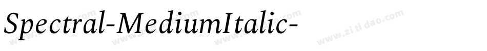 Spectral-MediumItalic字体转换