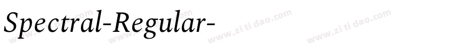 Spectral-Regular字体转换
