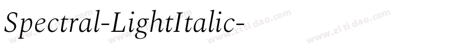 Spectral-LightItalic字体转换