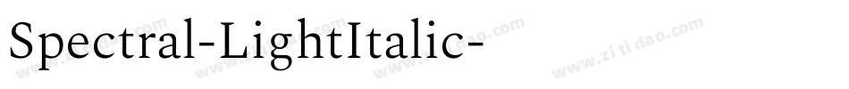 Spectral-LightItalic字体转换