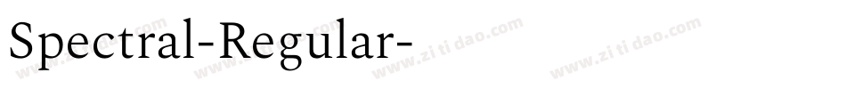 Spectral-Regular字体转换