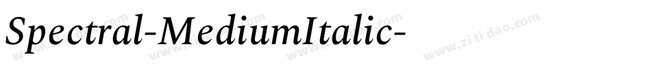 Spectral-MediumItalic字体转换