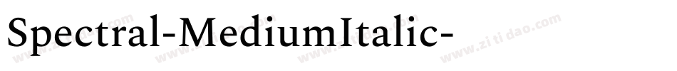 Spectral-MediumItalic字体转换