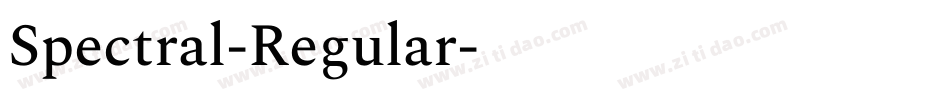 Spectral-Regular字体转换