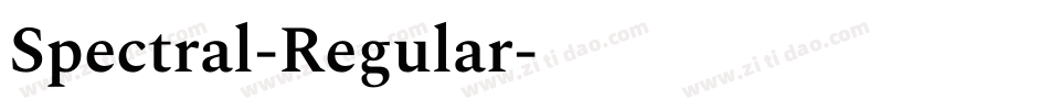 Spectral-Regular字体转换