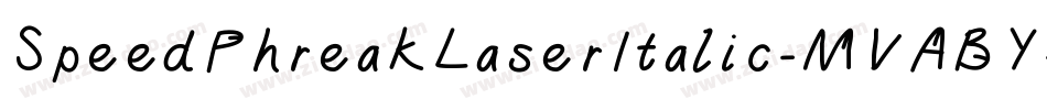 SpeedPhreakLaserItalic-MVABY字体转换