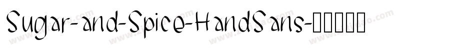 Sugar-and-Spice-HandSans字体转换