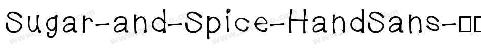 Sugar-and-Spice-HandSans字体转换