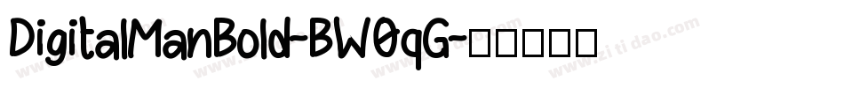 DigitalManBold-BW0qG字体转换