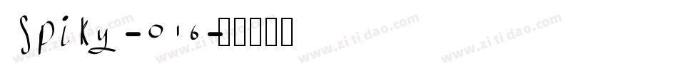Spiky-016字体转换