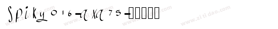 Spiky016-axa75字体转换