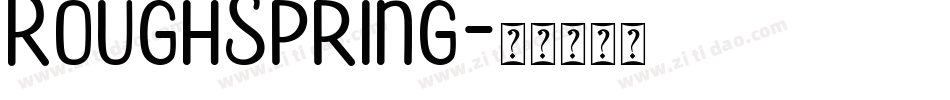 RoughSpring字体转换
