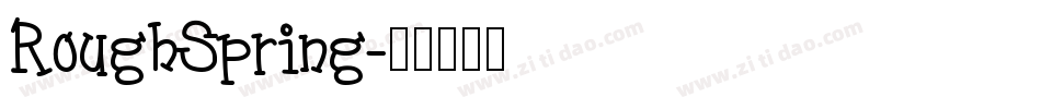 RoughSpring字体转换