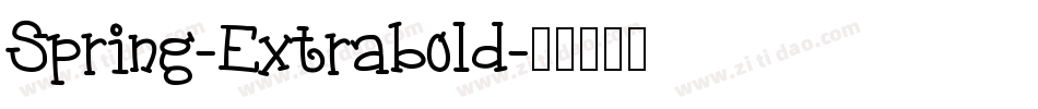 Spring-Extrabold字体转换