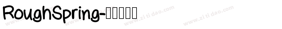 RoughSpring字体转换