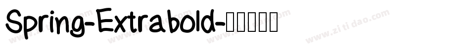 Spring-Extrabold字体转换