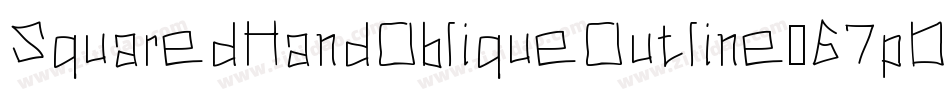 SquaredHandObliqueOutline-67pD字体转换