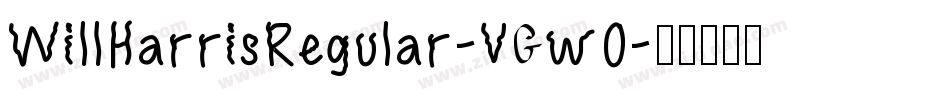 WillHarrisRegular-VGw0字体转换