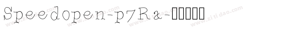 Speedopen-p7Ra字体转换