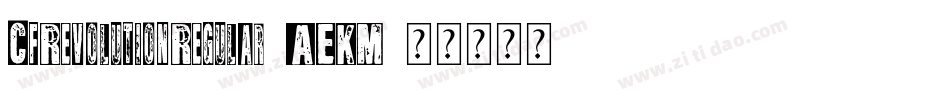 CfRevolutionRegular-AEKM字体转换
