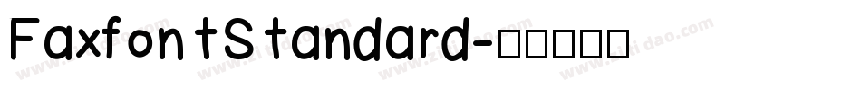 FaxfontStandard字体转换