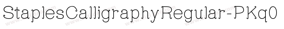 StaplesCalligraphyRegular-PKq07字体转换