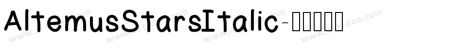AltemusStarsItalic字体转换