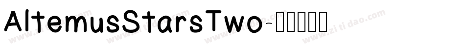 AltemusStarsTwo字体转换