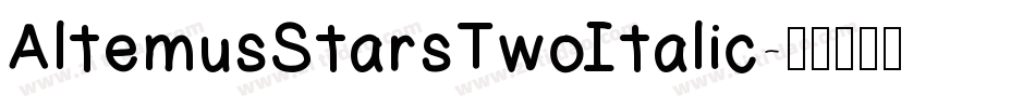 AltemusStarsTwoItalic字体转换