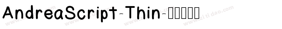AndreaScript-Thin字体转换