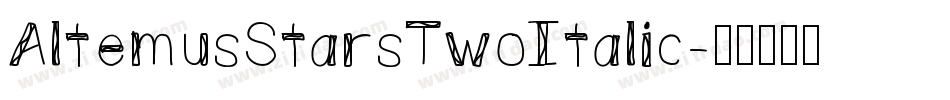 AltemusStarsTwoItalic字体转换