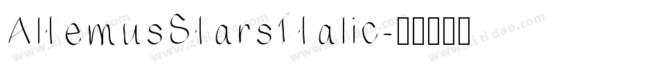 AltemusStarsItalic字体转换