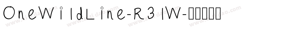 OneWildLine-R3lW字体转换