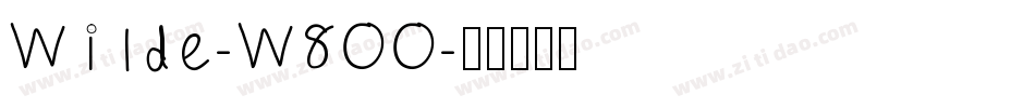 Wilde-W8OO字体转换