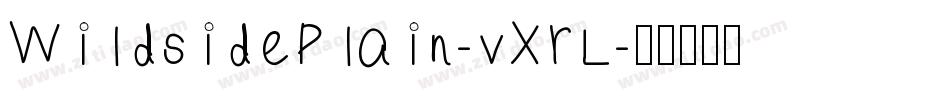 WildsidePlain-vXrL字体转换