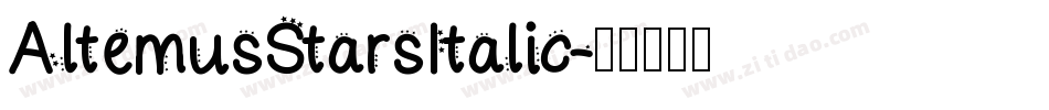 AltemusStarsItalic字体转换