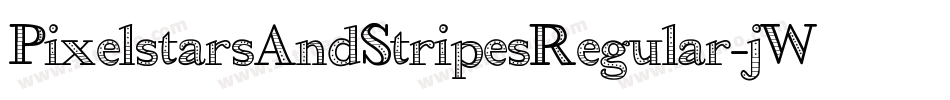 PixelstarsAndStripesRegular-jWOO字体转换