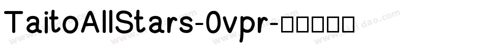 TaitoAllStars-0vpr字体转换