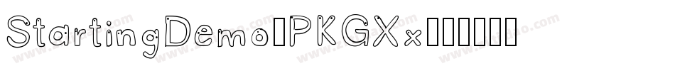 StartingDemo-PKGXx字体转换 StartingDemo-PKGXx字体转换
