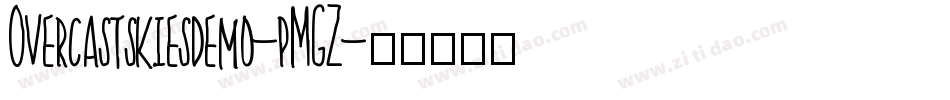 Overcastskiesdemo-pMGZ字体转换