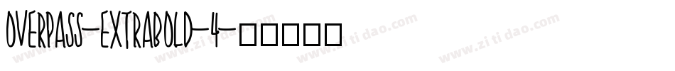 overpass-extrabold-4字体转换