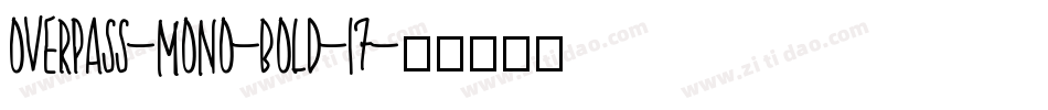 overpass-mono-bold-17字体转换