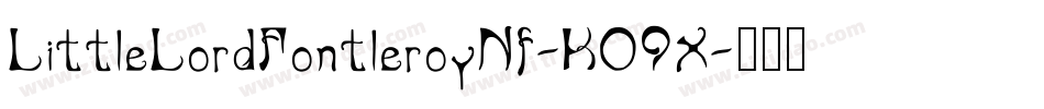 LittleLordFontleroyNf-KO9X字体转换