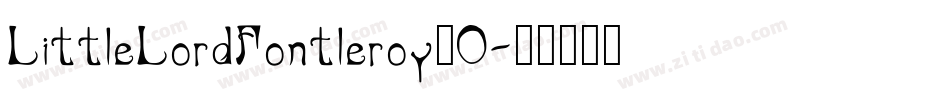 LittleLordFontleroy_0字体转换