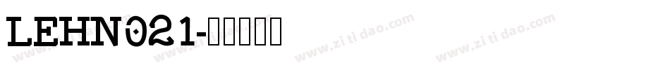LEHN021字体转换