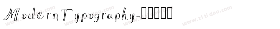 ModernTypography字体转换