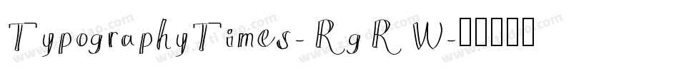 TypographyTimes-RgRW字体转换