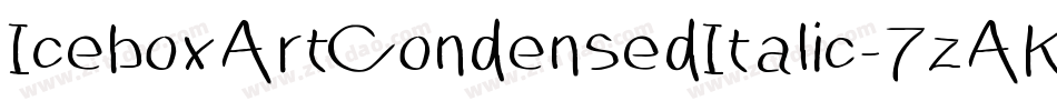 IceboxArtCondensedItalic-7zAK字体转换