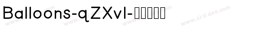 Balloons-qZXvl字体转换