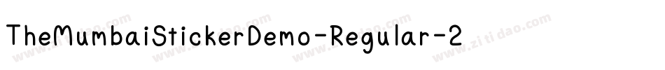 TheMumbaiStickerDemo-Regular-2字体转换